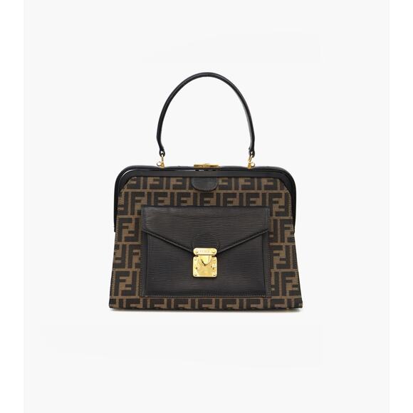 FENDI Zucca Pocket Top Handle Bag A-A22199 - Picture 1 of 10